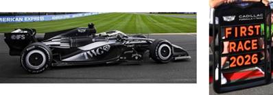 CADILLAC MAC-26 N°11 Cadillac F1 Team GP Australie 2026 Sergio Perez avec Pit Board