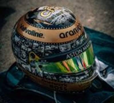 CASQUE Fernando Alonso - Aston Martin Aramco F1 Team - GP Mexique 2024 1/5