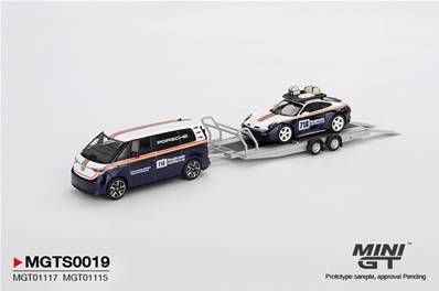 SET Porsche 911 Dakar N°718 + Volkswagen ID. Buzz Porsche Centrum Gelderland Roughroads 2025 1/64