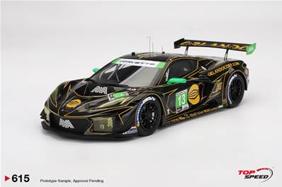 CHEVROLET Corvette Z06 GT3.R N°13 AWA 24H Daytona 2025 O. Fidani - M. Bell - L. Kern 1/18