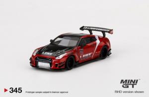 NISSAN GT-R R35 Type 2 LB WORKS Rear Wing ver 3 Red LB Work Livery 2.0 LHD 1/64