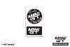 SET STICKERS Logo Mini GT Black (8x13.8cm)