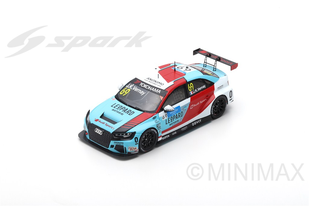 AUDI RS3 LMS N°69 Leopard Racing Team Audi Sport  2ème Race 2 WTCR 2019 Marrakech - Jean-Karl Vernay