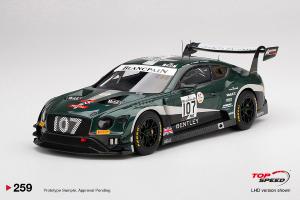 BENTLEY Continental GT3 N°107 M-Sport Team Bentley  Total 24H Spa 2019  J. Pepper - S.Kane - J. Gounon 1/18