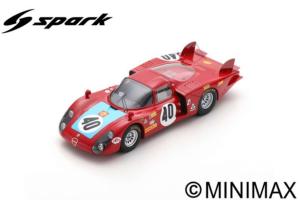 ALFA ROMEO 33/2 N°40 6ème 24H Le Mans 1968  M. Casoni - G. Biscaldi 1/18