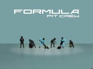 FORMULA Pit Crew Figures – Team Black (Fourni sans voiture) 1/64