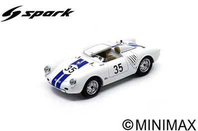 PORSCHE 550A N°35 8ème 24H Le Mans 1957 E. Hugus - C. Godin de Beaufort