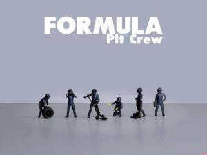 FORMULA Pit Crew Figures – Team Blue (Fourni sans voiture) 1/64