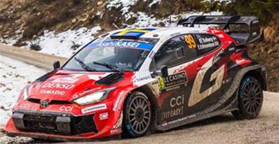 TOYOTA GR Yaris Rally1 N°99 TOYOTA GAZOO RACING WRT Vainqueur Rallye Monte Carlo 2026 O. Solberg - E. Edmondson