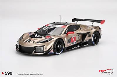 CHEVROLET Corvette Z06 GT3.R N°3 Corvette Racing by Pratt Miller Motorsports 12H Sebring 2024 A. Garcia - A. Sims - D. Juncadella 1/18