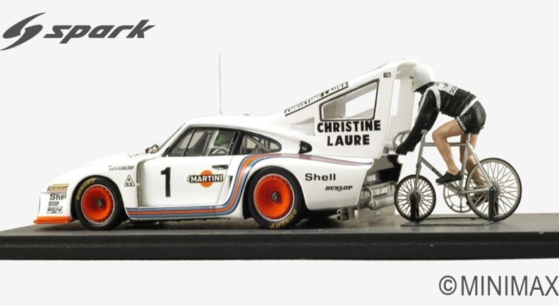 PORSCHE 935 Martini (Avec cycle et pilotes) Essai record vitesse 1977 