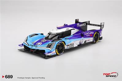 ACURA ARX-06 N°60 Acura Meyer Shank Racing 12H Sebring 2025 T. Blomqvist - C. Braun - S. Dixon 1/18