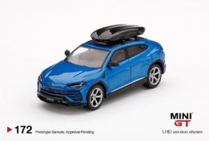 LAMBORGHINI Urus Blu Eleos w/ Roof Box LHD 1/64