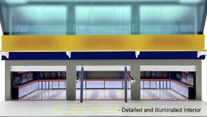 GRAND PRIX Paddock Diorama – Team Blue (Fourni sans figurines) 1/64