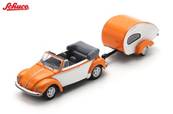 VW Coccinelle Cabriolet avec Caravane 1965