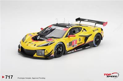 CHEVROLET Corvette Z06 GT3.R N°3 Corvette Racing By Pratt Miller Motorsports 24H Daytona 2026 A. Garcia - A. Sims - M. Kirchhofer 1/18