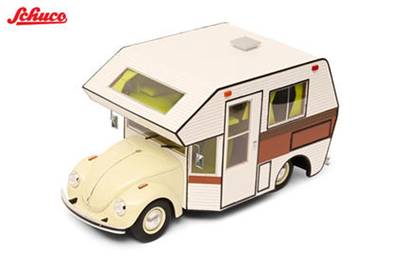 VW Beetle Mobilhome 1960 Beige 1/18