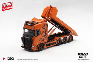 SCANIA 770S B8X4NA plateau à bras Orange 2025
