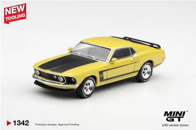 FORD Mustang Boss 302 Bright Yellow 1969 1/64
